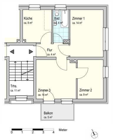 Wohnung zur Miete 446 € 3 Zimmer 54,7 m² 1. Geschoss frei ab 01.12.2024 Bremer Heerstraße 51 Dragonerstraße Oldenburg 26135