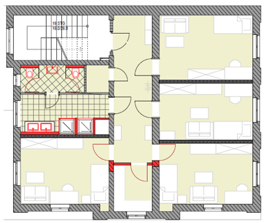 Wohnung zur Miete 1.282 € 4 Zimmer 107,1 m² 2. Geschoss frei ab sofort Iderhoffstraße 4 Krämpfervorstadt Erfurt 99085