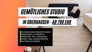 Wohnung zur Miete Wohnen auf Zeit 1.423 € 1 Zimmer 35 m² frei ab sofort Rehmer Alstaden - Ost Oberhausen 46049