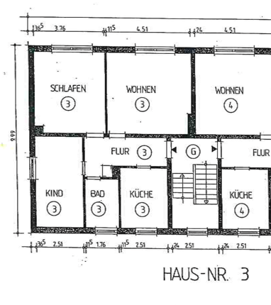Wohnung zur Miete 500 € 3 Zimmer 66 m² 1. Geschoss Sixtus-Braun-Straße 14 Naumburg Naumburg (Saale) 06618