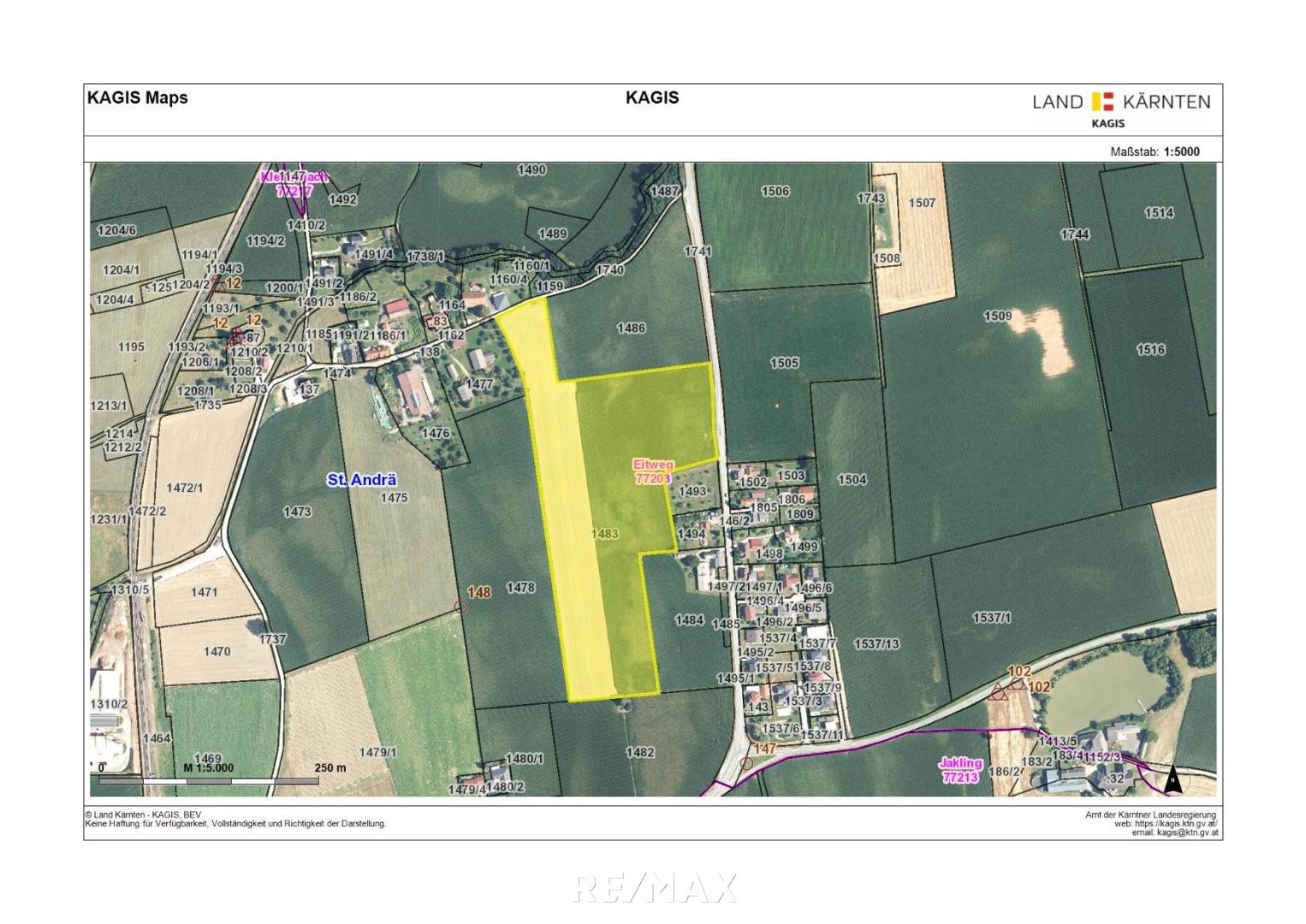 Landwirtschaftliche Fläche zum Kauf 56.823 m²<br/>Grundstück St. Andrä 9433