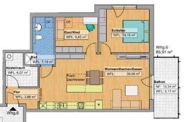 Apartment zum Kauf Provisionsfrei 347.280 € 3 Zimmer 85,9 m² 2. Geschoss Nürnberger Str. 16 Körle Körle 34327
