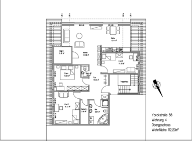 Wohnung zur Miete 995 € 4 Zimmer 112,3 m² 1. Geschoss Yorckstraße 56 Brendel - Adelheide - Bezirk 1 Delmenhorst 27755