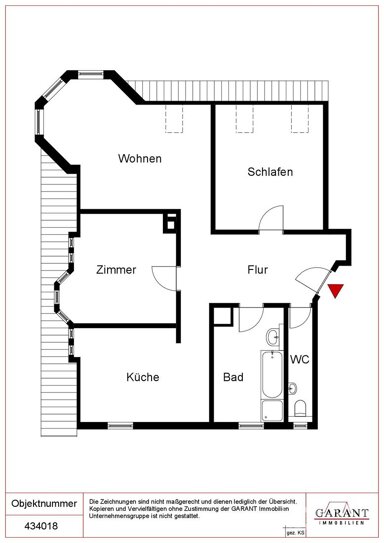 Wohnung zur Miete 1.100 € 3 Zimmer 90 m² 4. Geschoss Stuttgart 70180