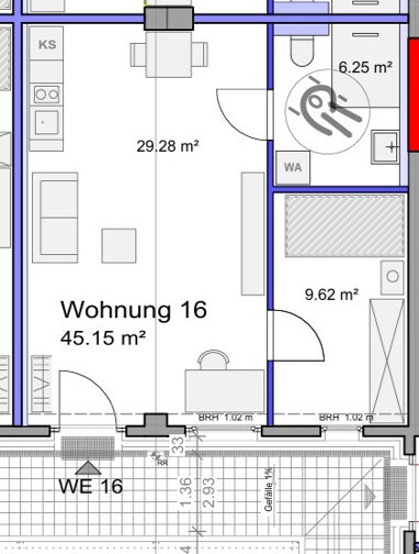 Apartment zur Miete 496 € 2 Zimmer 45 m² 2. Geschoss Fürstenstraße 63-65 Sonnenberg 215 Chemnitz 09130