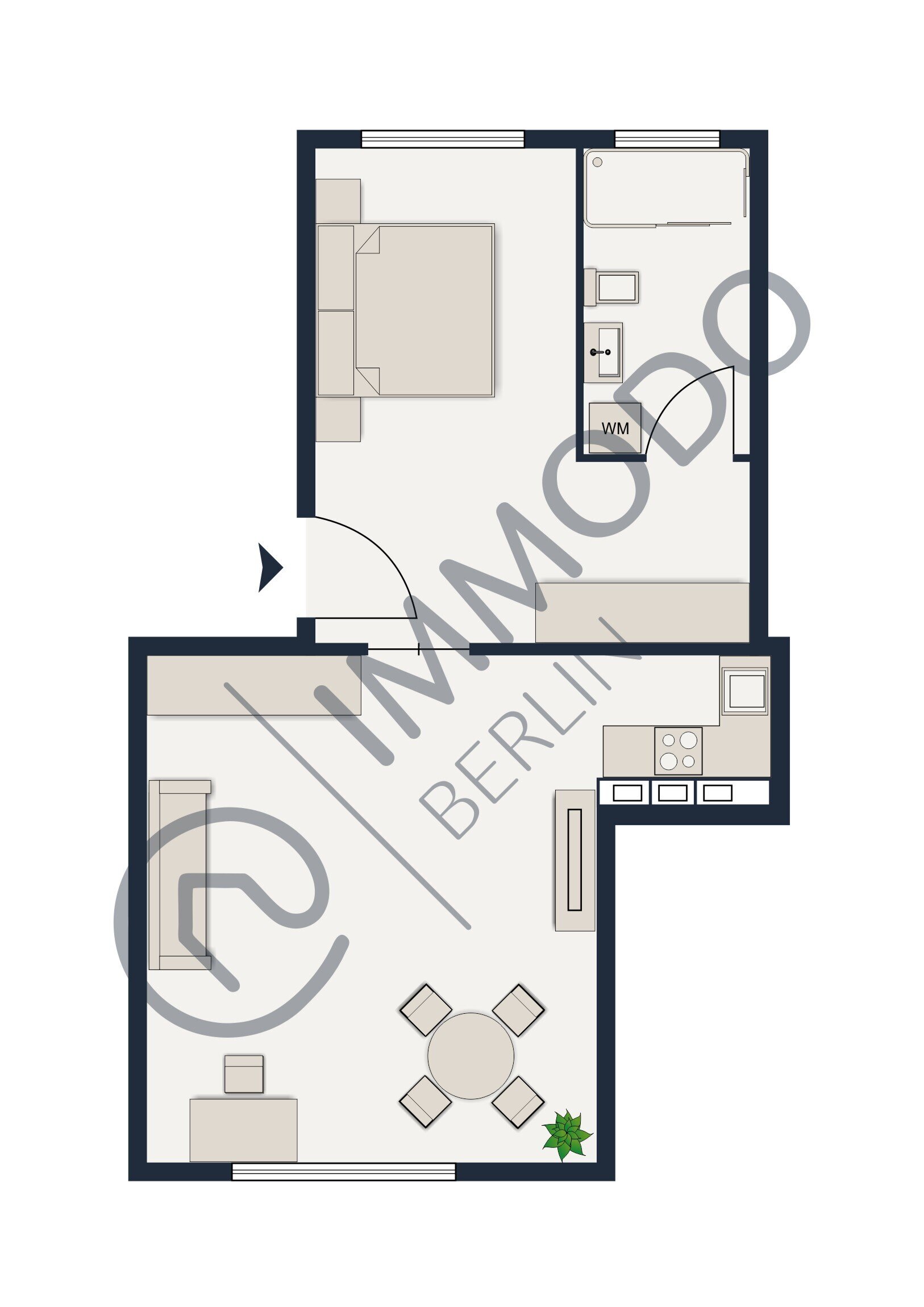 Wohnung zum Kauf 200.000 € 2 Zimmer 40 m²<br/>Wohnfläche 3. Stock<br/>Geschoss Steglitz Berlin 12167
