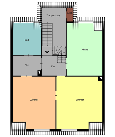 Wohnung zur Miete 399 € 2 Zimmer 60 m² 2. Geschoss Weißenburgerstraße 15 Statistischer Bezirk 16 Hamm 59067
