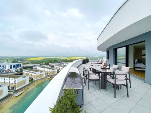 Penthouse zur Miete - Erstbezug 2.295 € 3,5 Zimmer 197 m² 8. Geschoss frei ab 01.12.2025 Seeweg 19 Dornstadt 89160
