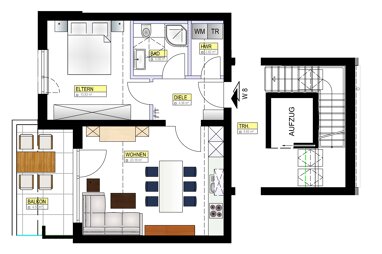Wohnung zum Kauf Provisionsfrei 254.500 € 2 Zimmer 53 m² 2. Geschoss Am Sportplatz 8 Bellenberg 89287