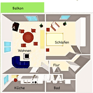 Wohnung zur Miete 498,07 € 2 Zimmer 61,5 m² 2. Geschoss frei ab sofort Dahlienweg 12 Gallinchen Cottbus 03051