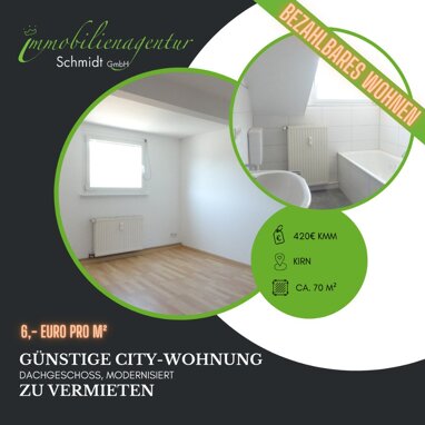 Wohnung zur Miete 420 € 3 Zimmer 70 m² 2. Geschoss Kirn 55606