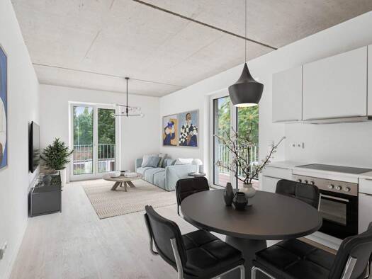 Terrassenwohnung zur Miete - Erstbezug 1.300 € 3 Zimmer 70,1 m² EG Hartriegelstraße 130C Niederschöneweide Berlin 12439