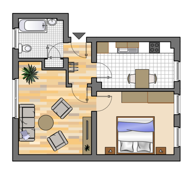 Wohnung zur Miete 349 € 2 Zimmer 46,2 m² 1. Geschoss Otto-Lenz-Straße 37 Paschenberg Herten 45699