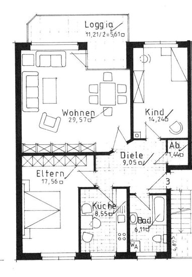 Wohnung zur Miete 645 € 3 Zimmer 92 m² 1. Geschoss An der Stadtgrenze 67 Nienburg Nienburg (Weser) 31582