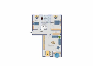 Wohnung zum Kauf Provisionsfrei 233.900 € 3 Zimmer 92 m² 6. Geschoss Diepenbeekallee 2 Weiden Köln 50858