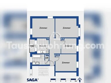 Wohnung zur Miete Tauschwohnung 600 € 3,5 Zimmer 82 m² 2. Geschoss Otterndorf Hamburg 21107