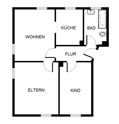 Wohnung zur Miete 369 € 3 Zimmer 54,4 m² Erdgeschoss Lösterfeldweg 5 Scholven Gelsenkirchen 45896