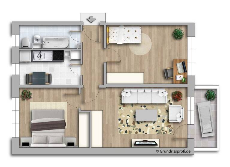 Wohnung zur Miete 370 € 3 Zimmer 60,5 m² 4. Geschoss Johann-Gottfried-Schadow-Straße 6 Südliche Neustadt Halle (Saale) 06124