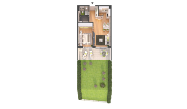 Wohnung zum Kauf Provisionsfrei 442.500 € 2 Zimmer 46,8 m² Erdgeschoss Kranebitterbodenweg 2 Hötting Innsbruck 6020