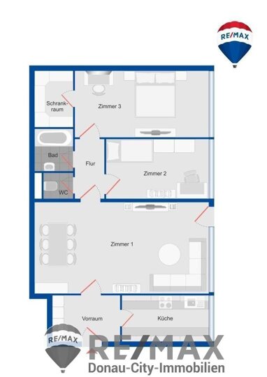 Wohnung zum Kauf 270.000 € 3,5 Zimmer 76 m² 5. Geschoss Wien, Favoriten 1100