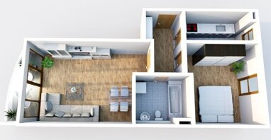 Wohnung zur Miete 325 € 2 Zimmer 54,2 m² 1. Geschoss Fröbelstraße 7 Waldheim Waldheim 04736