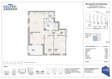 Wohnung zur Miete 1.799 € 3 Zimmer 85,9 m² 4. Geschoss Harpprechtstr. 15 Hasenbergl-Lerchenau Ost München 80933