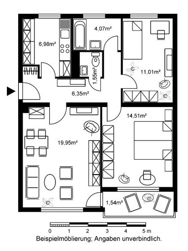 Wohnung zur Miete 550 € 3 Zimmer 66 m² 3. Geschoss Reichenberger Straße 4 Nordwest Hanau 63452