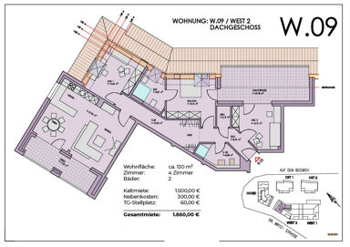 Wohnung zur Miete 1.500 € 4 Zimmer 129,8 m² Much Much 53804