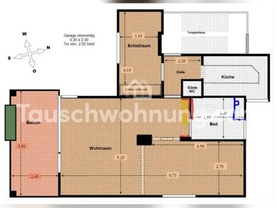 Wohnung zur Miete Tauschwohnung 862 € 3 Zimmer 78 m² 2. Geschoss Westend Berlin 14050