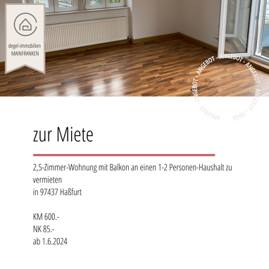 Wohnung zur Miete 600 € 2 Zimmer 64 m² Haßfurt Haßfurt 97437