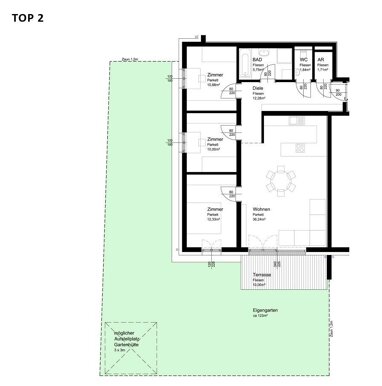 Wohnung zum Kauf 437.000 € 4 Zimmer 91,3 m² Erdgeschoss Grabenhof Wels 4600