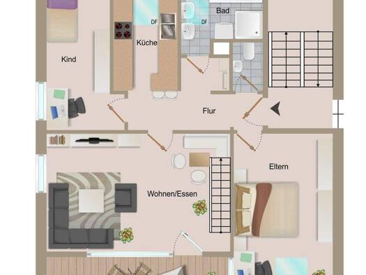 Wohnung zum Kauf 325.000 € 3 Zimmer 77 m² 3. Geschoss frei ab 31.12.2025 Oeffingen Fellbach 70736