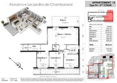 Wohnung zum Kauf 376.950 € 5 Zimmer 89 m² Centre Ville Sarreguemines 