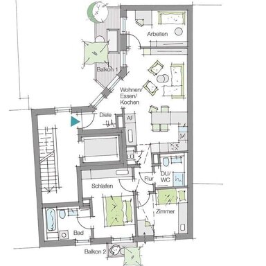 Wohnung zum Kauf provisionsfrei 665.000 € 4 Zimmer 88,9 m² 3. Geschoss frei ab 30.06.2025 Hohfederstrasse 30 Veilhof Nürnberg 90489