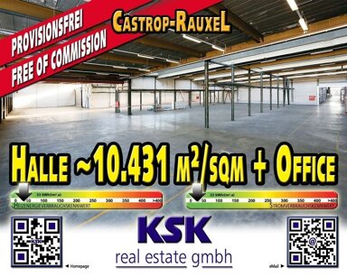 Logistikzentrum zur Miete provisionsfrei 10.431 m² Lagerfläche teilbar von 2.887 m² bis 10.431 m² Merklinde Castrop-Rauxel 44577