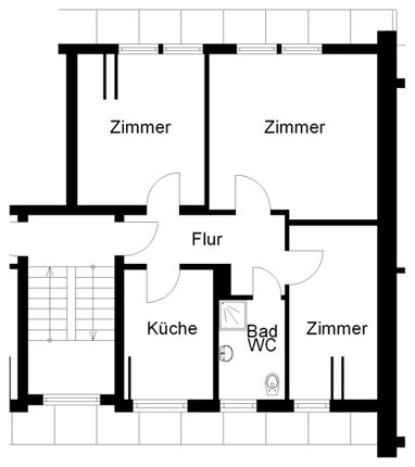Wohnung zur Miete 752,27 € 3 Zimmer 84,4 m² Krelingstr. 36 Gartlage 91 Osnabrück 49074