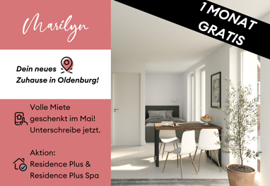 Wohnung zur Miete 580 € 1 Zimmer 21,4 m² 1. Geschoss Abraham 12 Zentrum Oldenburg (Oldenburg) 26122
