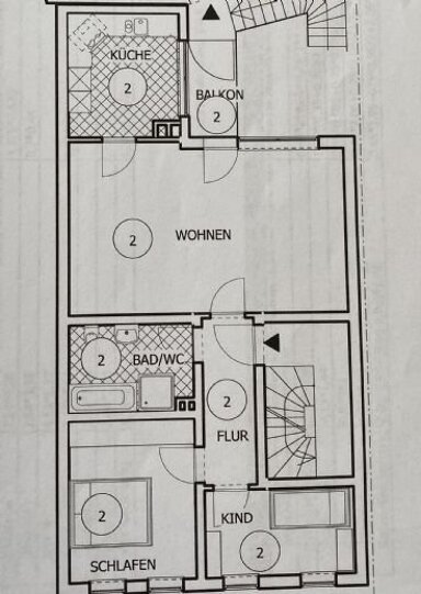 Wohnung zur Miete 620 € 3 Zimmer 70,7 m² 1. Geschoss Silbergasse 12 Altdorf Altdorf bei Nürnberg 90518