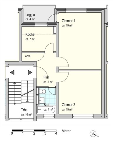 Wohnung zur Miete 450 € 2 Zimmer 52,8 m² 1. Geschoss Fröbelstraße 35 Babenend Oldenburg 26127