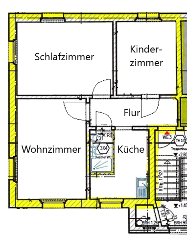Wohnung zur Miete 302,10 € 3 Zimmer 57 m² Wittgensdorf 970 Chemnitz 09228