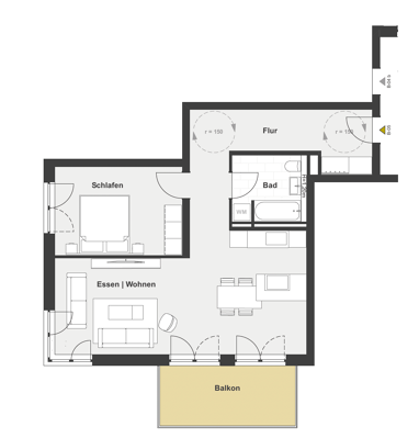 Wohnung zum Kauf Provisionsfrei 540.000 € 2 Zimmer Nasbacher Weg 18 Nord Schwabach 91126