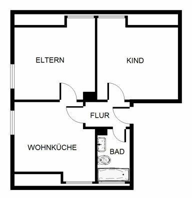 Wohnung zur Miete 430 € 2 Zimmer 54 m² 2. Geschoss frei ab 01.02.2025 Ebertstraße 53 Mitte Bergkamen 59192