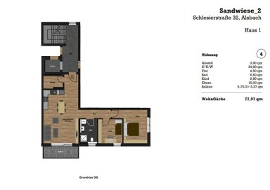 Wohnung zur Miete 1.170 € 3 Zimmer 78 m² frei ab 15.04.2025 Sandwiese Alsbach-Hähnlein / Sandwiese 64665