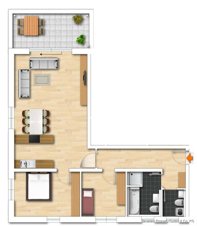 Wohnung zur Miete 890 € 3 Zimmer 92,5 m² 1. Geschoss Planungsbezirk 110 Straubing 94315