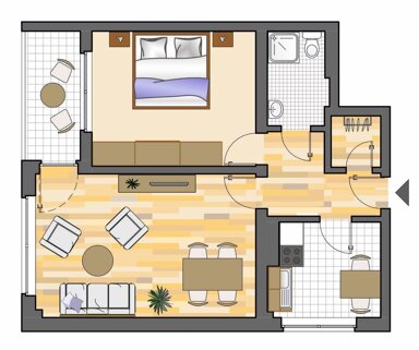 Wohnung zur Miete 399 € 2,5 Zimmer 57 m² 4. Geschoss Schützenstraße 111 Herten - Südwest Herten 45699