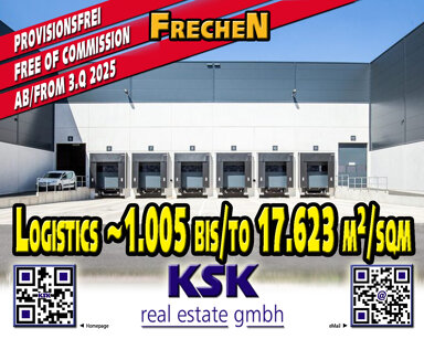 Logistikzentrum zur Miete provisionsfrei 1.005 m² Lagerfläche teilbar von 1.005 m² bis 17.623 m² Innenstadt Frechen 50226