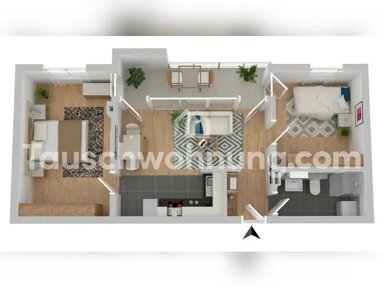 Wohnung zur Miete Tauschwohnung 800 € 2 Zimmer 60 m² 3. Geschoss Kreuz Münster 48149