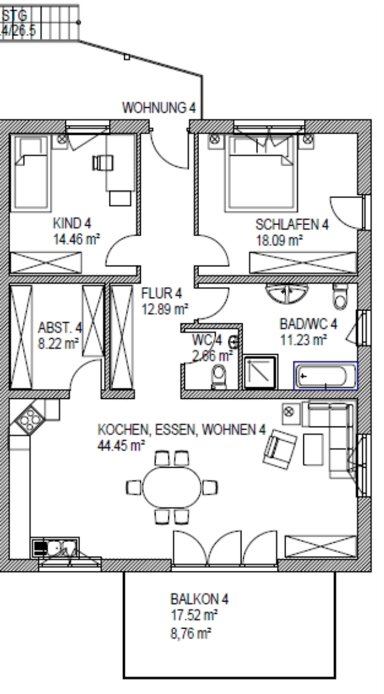 Wohnung zur Miete 900 € 4 Zimmer 120 m² 1. Geschoss Neumarkter Str. 2a Massing Massing 84323