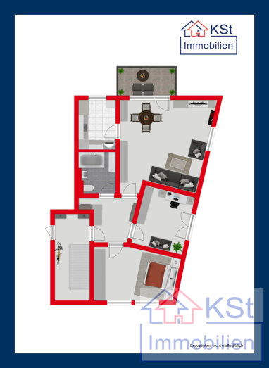 Wohnung zum Kauf 214.900 € 3 Zimmer 80 m² Markkleeberg Markkleeberg 04416