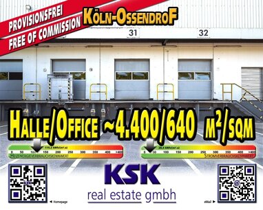 Lagerhalle zur Miete Provisionsfrei 6,50 € 5.040 m² Lagerfläche Ossendorf Köln 50827